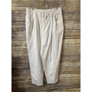 Vintage Separate Issue Pants 20W White Elastic Waist Relaxed Fit With‎ Pockets